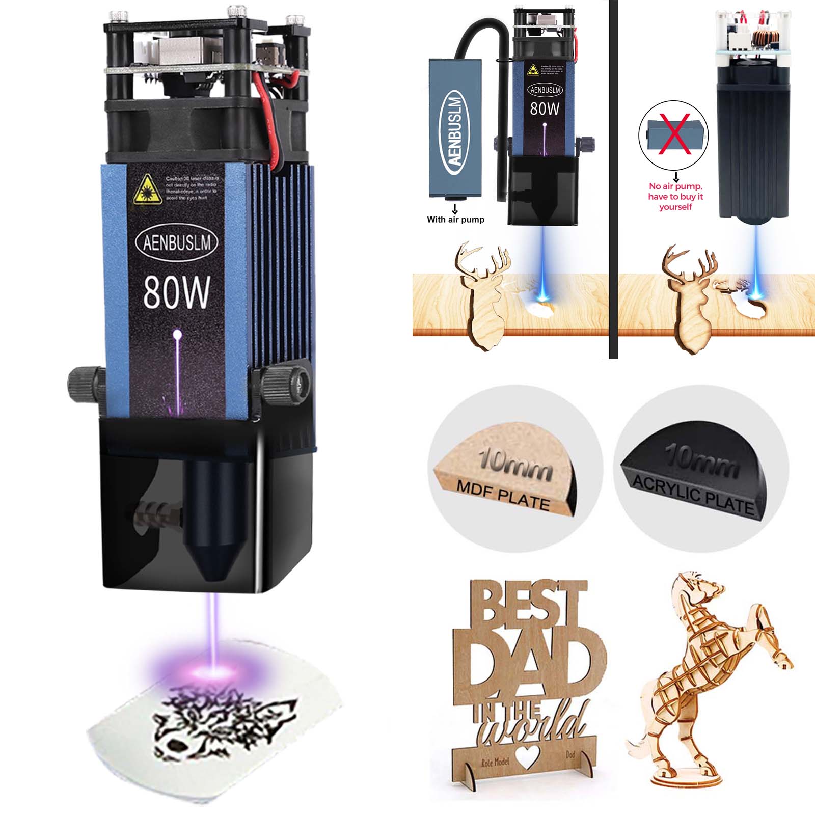 Industrial Laser Engraver - Aenbulm modul pemotong Laser 450mm, kepala
