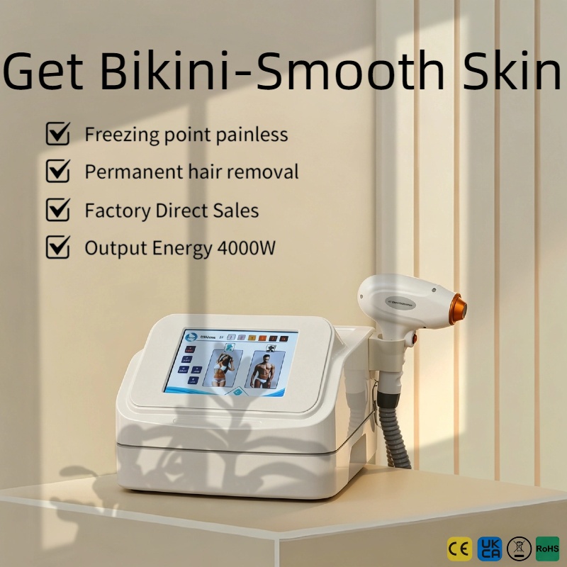 Industrial Laser Hair Removal Machine - Perangkat Penghilang Bulu Laser Dioda Portabel