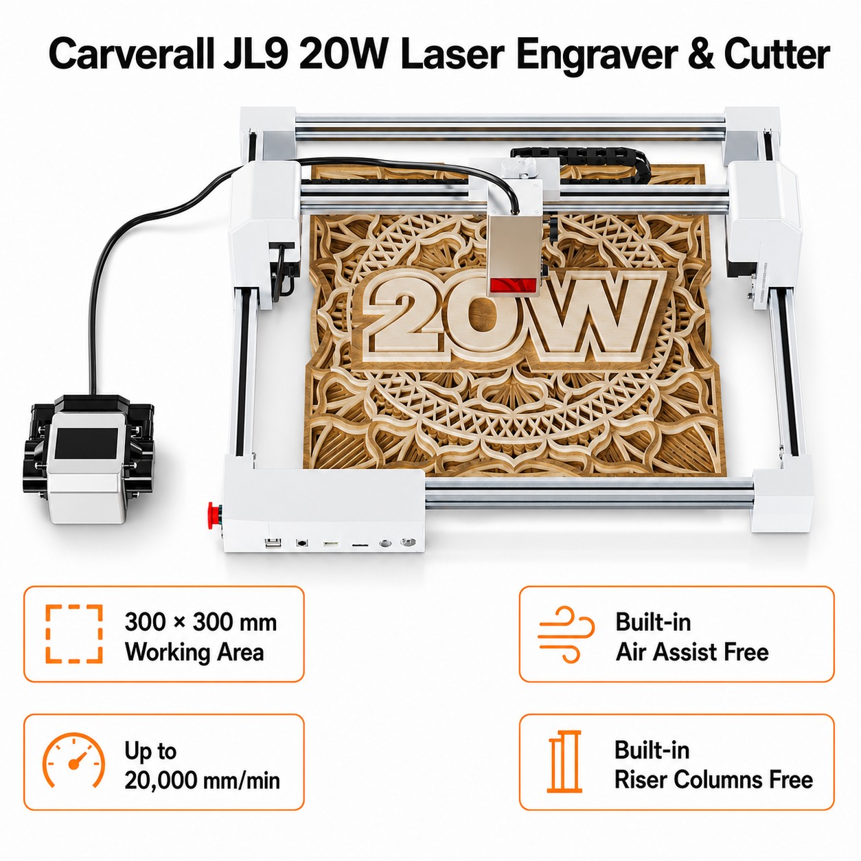 Industrial Laser Engraver - Carverall JL9 20W Mesin Pengukir dan