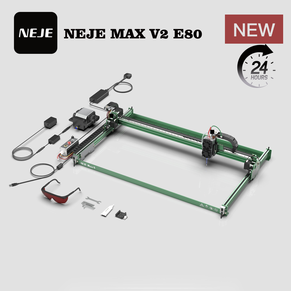 NEJE MAX V2 E80 80W 455nm Mesi - Industrial Laser Engraver ulasan dan harga